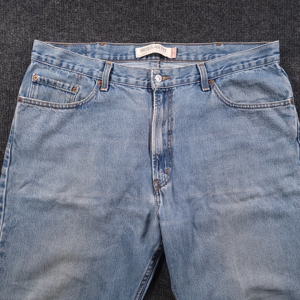 Levi's 505 Regular Fit Jeans Men's‎ 40x30 Blue Straight Leg Denim - Picture 3 of 15